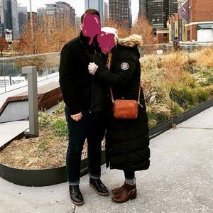 Beautiful, long, puffy coat 🖤